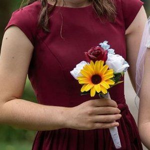 Azazie Ingrid in Merlot